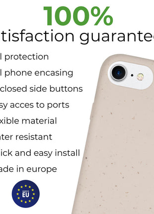 Biodegradable phone case - Natural White Tan Lily
