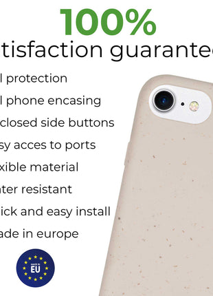 Biodegradable Personalized Phone Case - Natural White Tan Lily