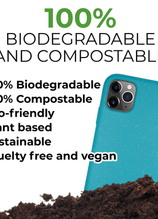 Biodegradable phone case - Ocean Blue Tan Lily