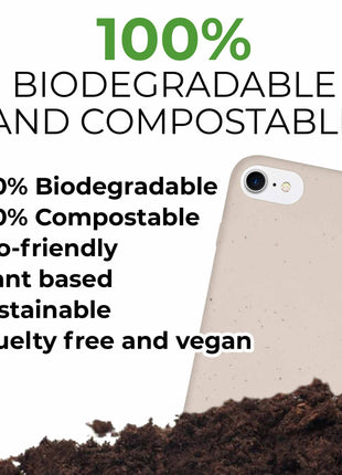 Biodegradable phone case - Natural White Tan Lily