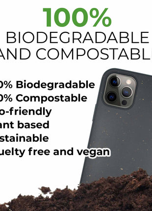 Biodegradable phone case - Black Tan Lily