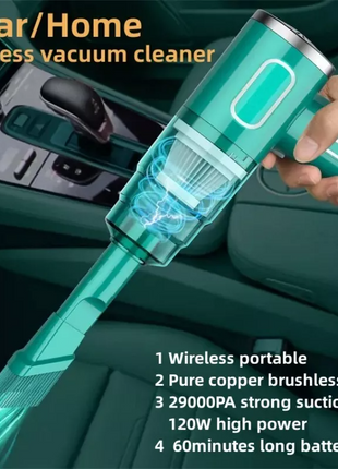 29000PA Cordless Hand Held Vacuum Cleaner Mini Portable Car Auto Home Puce Gaia