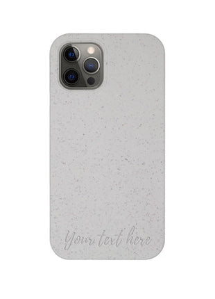 Biodegradable Personalized Phone Case - Natural White Tan Lily