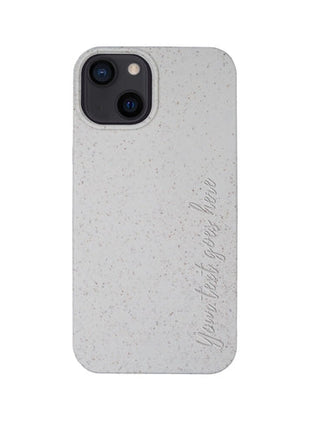 Biodegradable Personalized Phone Case - Natural White Tan Lily