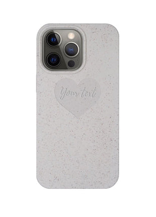 Biodegradable Personalized Phone Case - Natural White Tan Lily