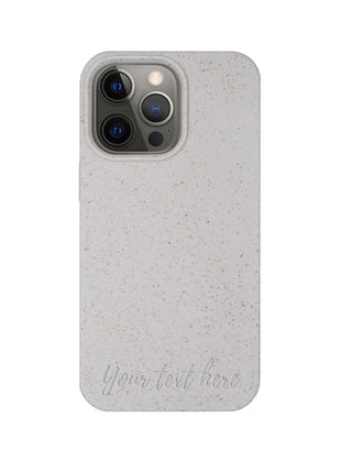Biodegradable Personalized Phone Case - Natural White Tan Lily
