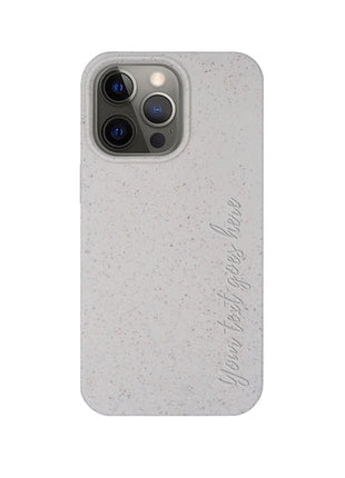 Biodegradable Personalized Phone Case - Natural White Tan Lily