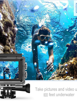 4K  Waterproof All Digital UHD WiFi Camera + RF Remote And Accessories Salmon Lucky