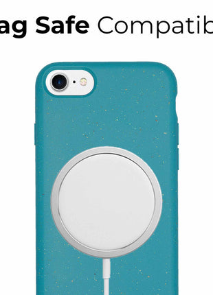 Biodegradable Personalized Phone Case - Ocean Blue Tan Lily