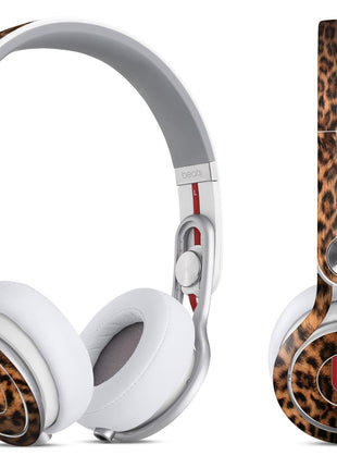 Mirrored Leopard Hide - Full Body Skin Decal Wrap Kit for Beats by Dre Blue Leto