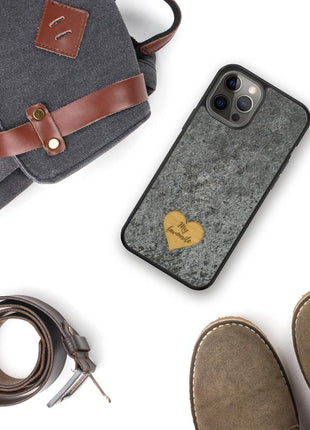 Mountain Stone - Personalized phone case - Personalized gift Tan Lily