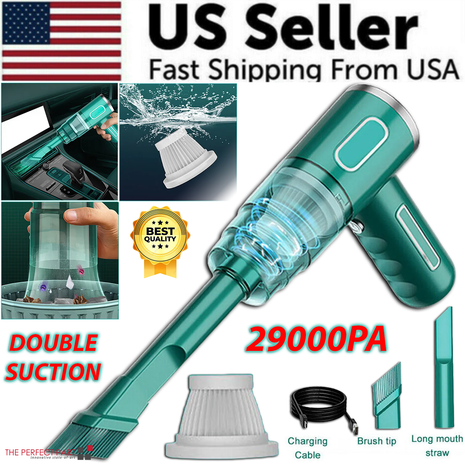 29000PA Cordless Hand Held Vacuum Cleaner Mini Portable Car Auto Home Puce Gaia