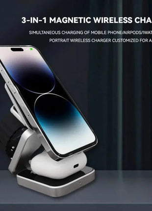 Foldable 3 in 1 Wireless Charging Phone Stand Yellow Pandora