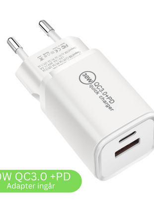 4 i 1 magnetisk trådlös laddstation 30W pd-adapter ingår! iPhone Cyan Birch