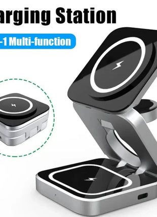 Foldable 3 in 1 Wireless Charging Phone Stand Yellow Pandora