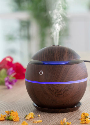 Mini Humidifier Scent Diffuser Dark Walnut InnovaGoods Bigbuy