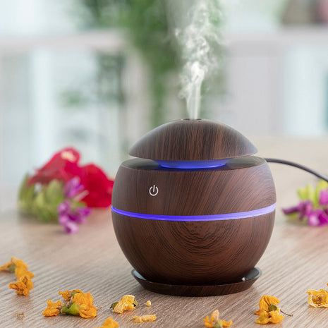 Mini Humidifier Scent Diffuser Dark Walnut InnovaGoods Bigbuy