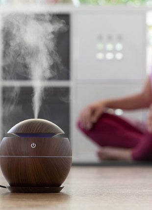Mini Humidifier Scent Diffuser Dark Walnut InnovaGoods Bigbuy