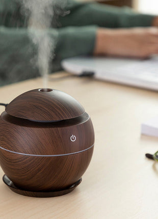 Mini Humidifier Scent Diffuser Dark Walnut InnovaGoods Bigbuy