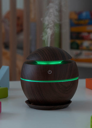 Mini Humidifier Scent Diffuser Dark Walnut InnovaGoods Bigbuy