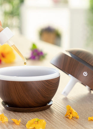 Mini Humidifier Scent Diffuser Dark Walnut InnovaGoods Bigbuy