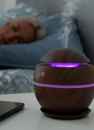 Mini Humidifier Scent Diffuser Dark Walnut InnovaGoods Bigbuy