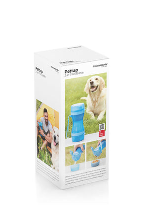 2-in-1 bottle with water and food containers for pets Pettap Bigbuy