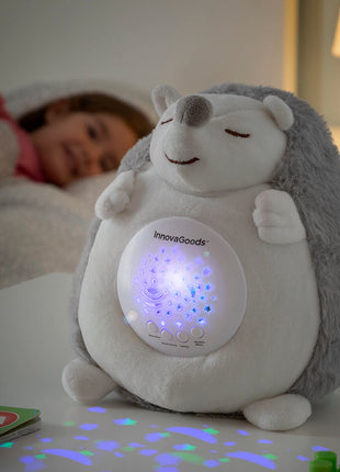 Hedgehog Soft Toy with White Noise and Nightlight Projector Spikey Bigbuy