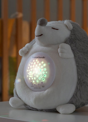 Hedgehog Soft Toy with White Noise and Nightlight Projector Spikey Bigbuy