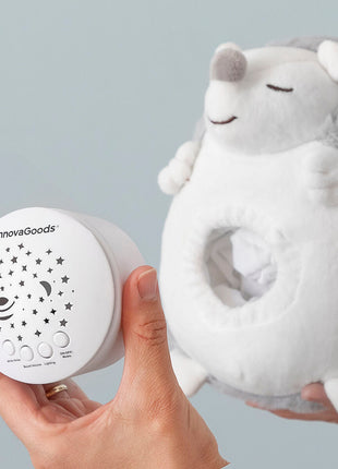 Hedgehog Soft Toy with White Noise and Nightlight Projector Spikey Bigbuy