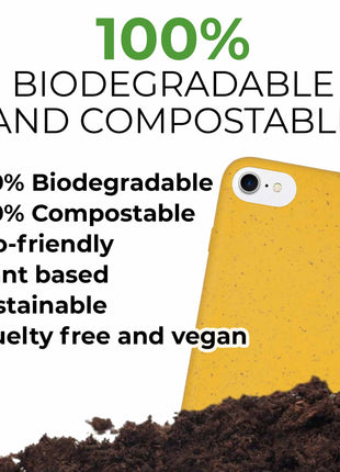 Biodegradable Personalized Phone Case - Yellow Tan Lily