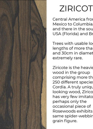 Ziricote rare wood Tan Lily