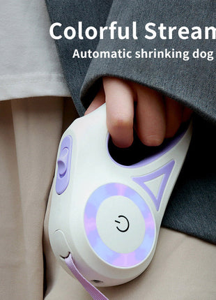 Dog Leash Retractable Leash And Dog Collar Spotlight Automatic Pet Dog Cat Traction Rope For Small Medium Dogs Pet Product TECNO GADGETS