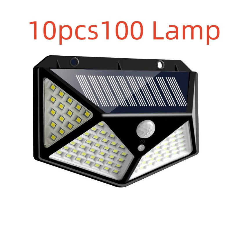 100 LED solar wall light