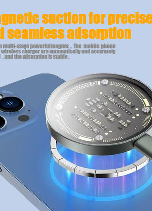 The Qi Wireless Charger 15w Magnetic Wireless Fast Charging Is Suitable For 12, 13, 14, 15 And 16 Mobile Phone Models TECNO GADGETS