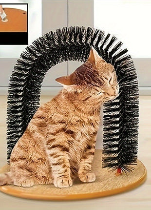 Cat Arch Self Grooming And Massage Toy, Multifunctional Cat Hair Brush Cat Scratching Toy For Cats Kittens Interactive Supply TECNO GADGETS