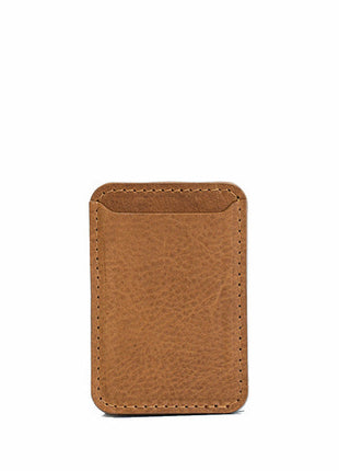 Full-Grain Leather MagSafe wallet - Classic Purple Buckeye