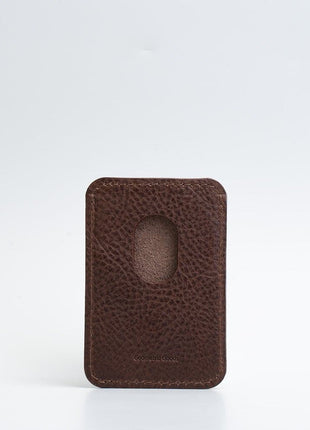 Full-Grain Leather MagSafe wallet - Classic Purple Buckeye
