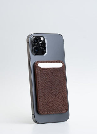 Full-Grain Leather MagSafe wallet - Classic Purple Buckeye