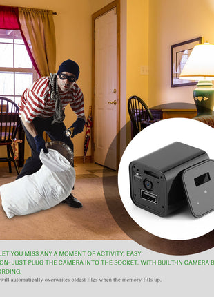 HD 1080P Hidden Camera USB Charger Home Security Teal Simba