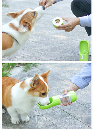 Portable Pet Food & Water Bottle Teal Winterberry