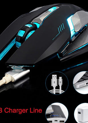 Ninja Dragon Stealth 7 Wireless Silent LED Gaming Mouse Yellow Pandora