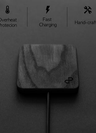 Handcrafted Wooden Wireless Charger Viridian Angel
