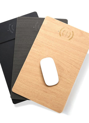 Wood Grain Wireless Charging Mouse Pad Fuchsia Molly
