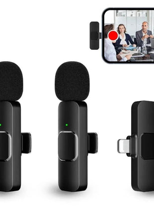 2 Wireless Microphone Video Recording Podcast Built-in Noise Reduction Green Mulberry