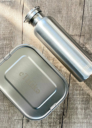 Zero Waste Starter Kit: Stainless Steel Lunchbox & Bottle Champagne Eunostus