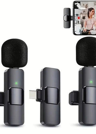 Wireless Lavalier Microphone – Clip-On Mic with Noise Reduction Green Mulberry