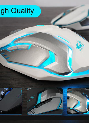 Ninja Dragon Stealth 7 Wireless Silent LED Gaming Mouse Yellow Pandora