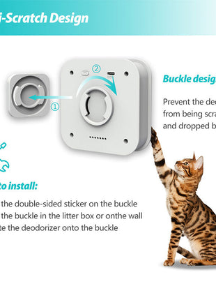 Smart Cat Odor Purifier for Cat Litter Box Deodorizer Dog Air Cleaner Teal Simba