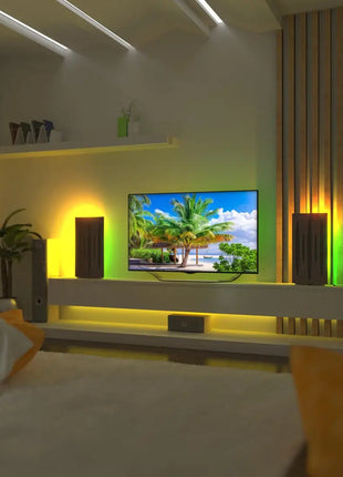 RGB Lamp & LED Stand | Desktop & Gaming Room Light Red Rosemary